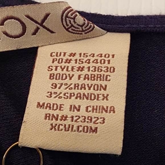 XCVI long sleeve twist neck top in Navy/ leopard print size Small - Picture 10 of 10